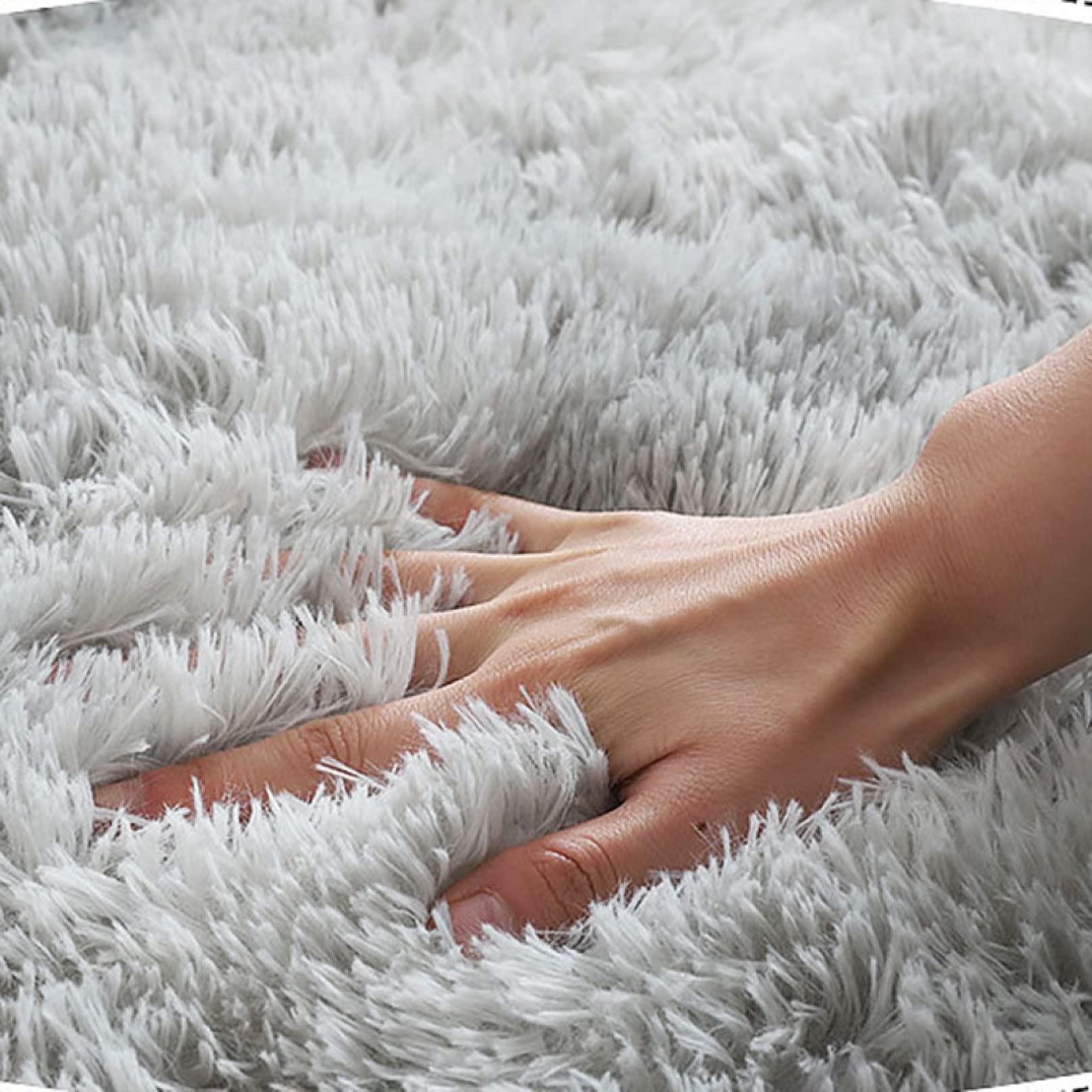 Amazon｜[DLAWF] 毛足長い カーペット ブルー ラグ シャギーラグ